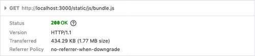 434kb react js bundle