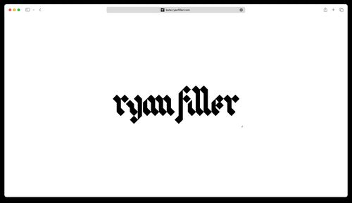 screenshot of beta.ryanfiller.com as of April 2023